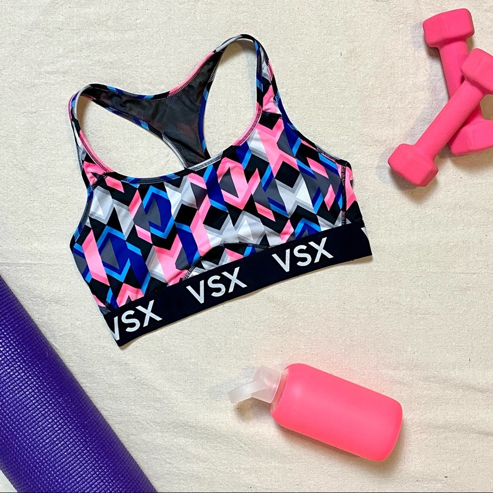 Victoria’s Secret VSX Geometric Racerback Sports Bra Large